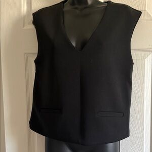 Black V-Neck Sleeveless Top - Classic Women's Shell